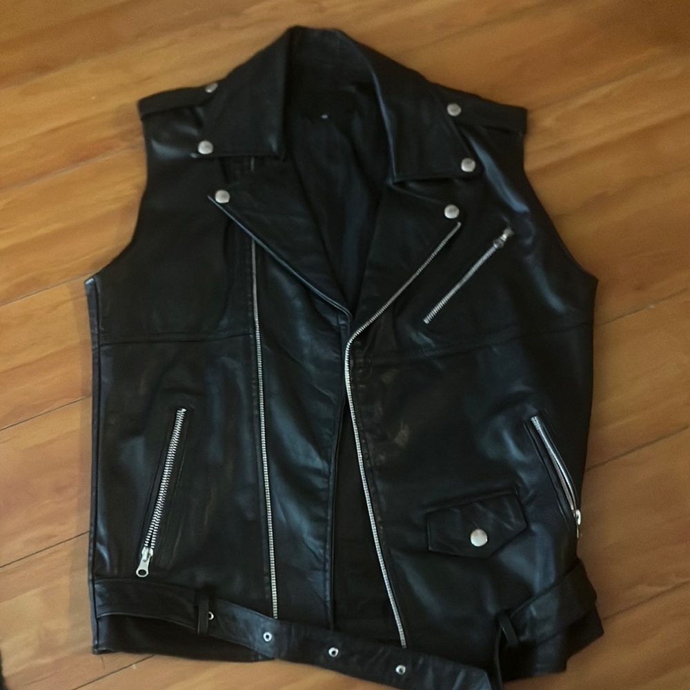 OOAK Lip Service Kill City Leather Moro Vest